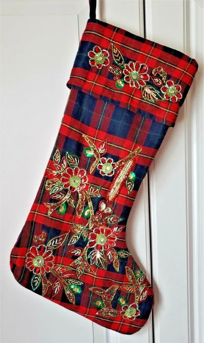New Red & Black Plaid Floral 22